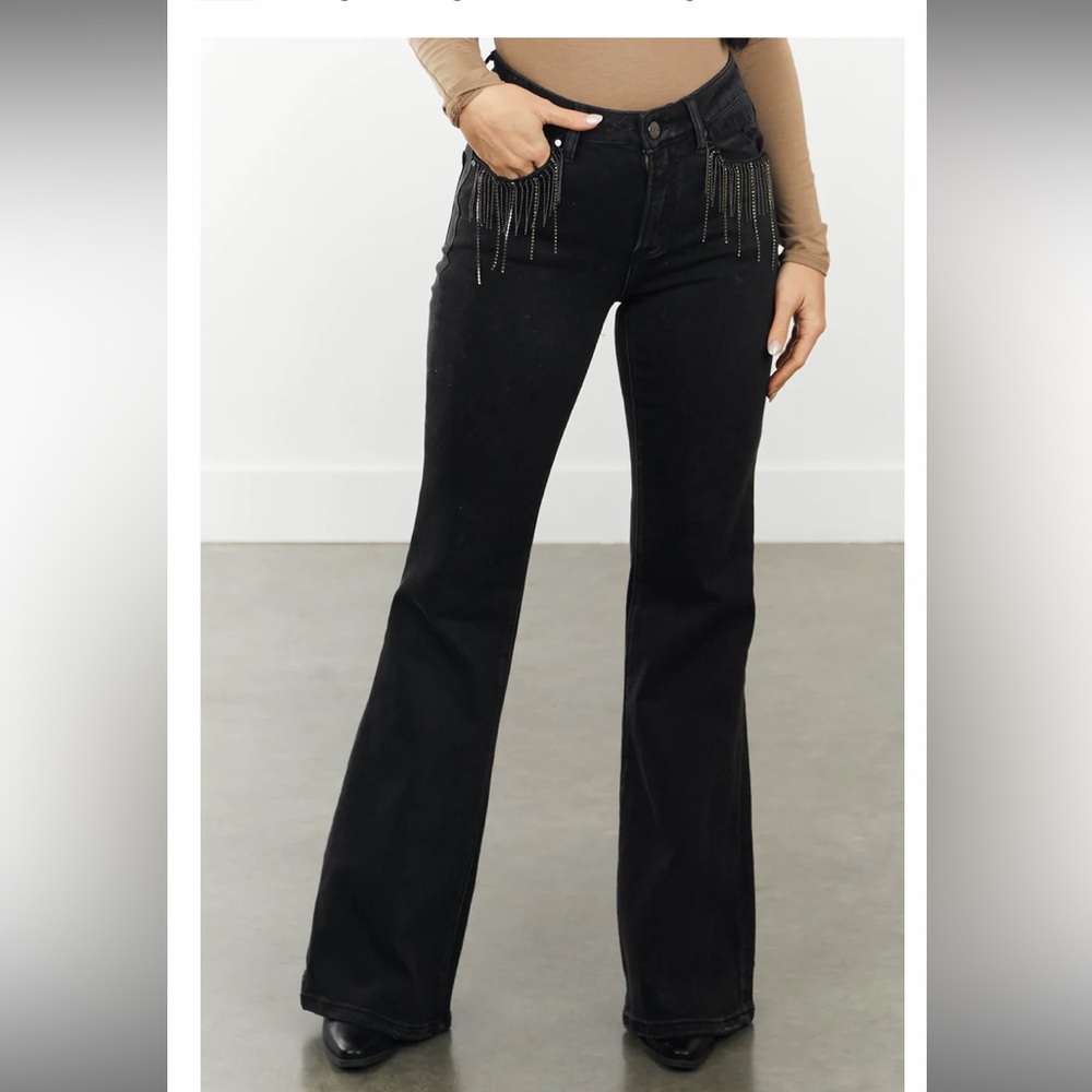 Never worn flare jeans.